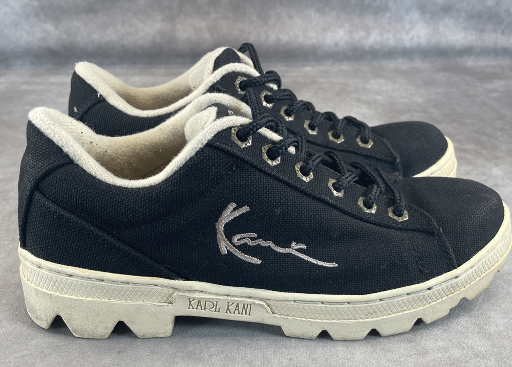 Vtg Karl Kani Sz 7 Sneakers 90s Hip Hop Streetwear Retro Canvas Shoes Y2K Kicks
